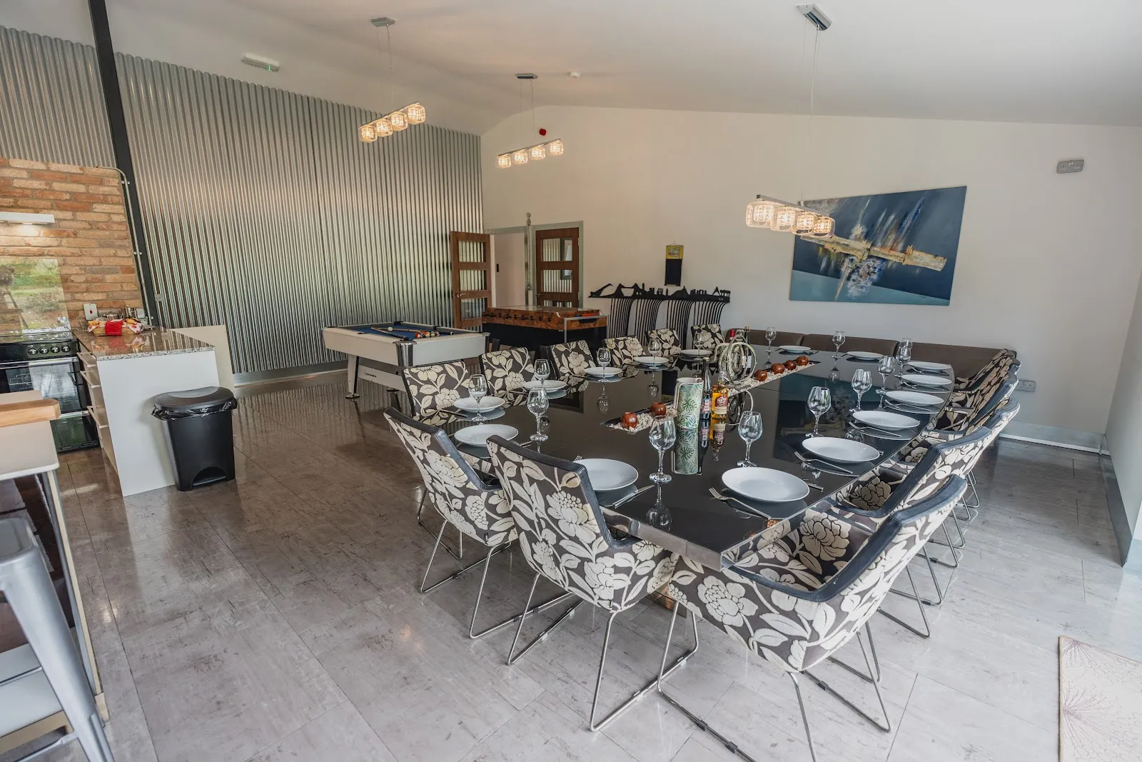The dining room at Vedalworks, which seats 24.