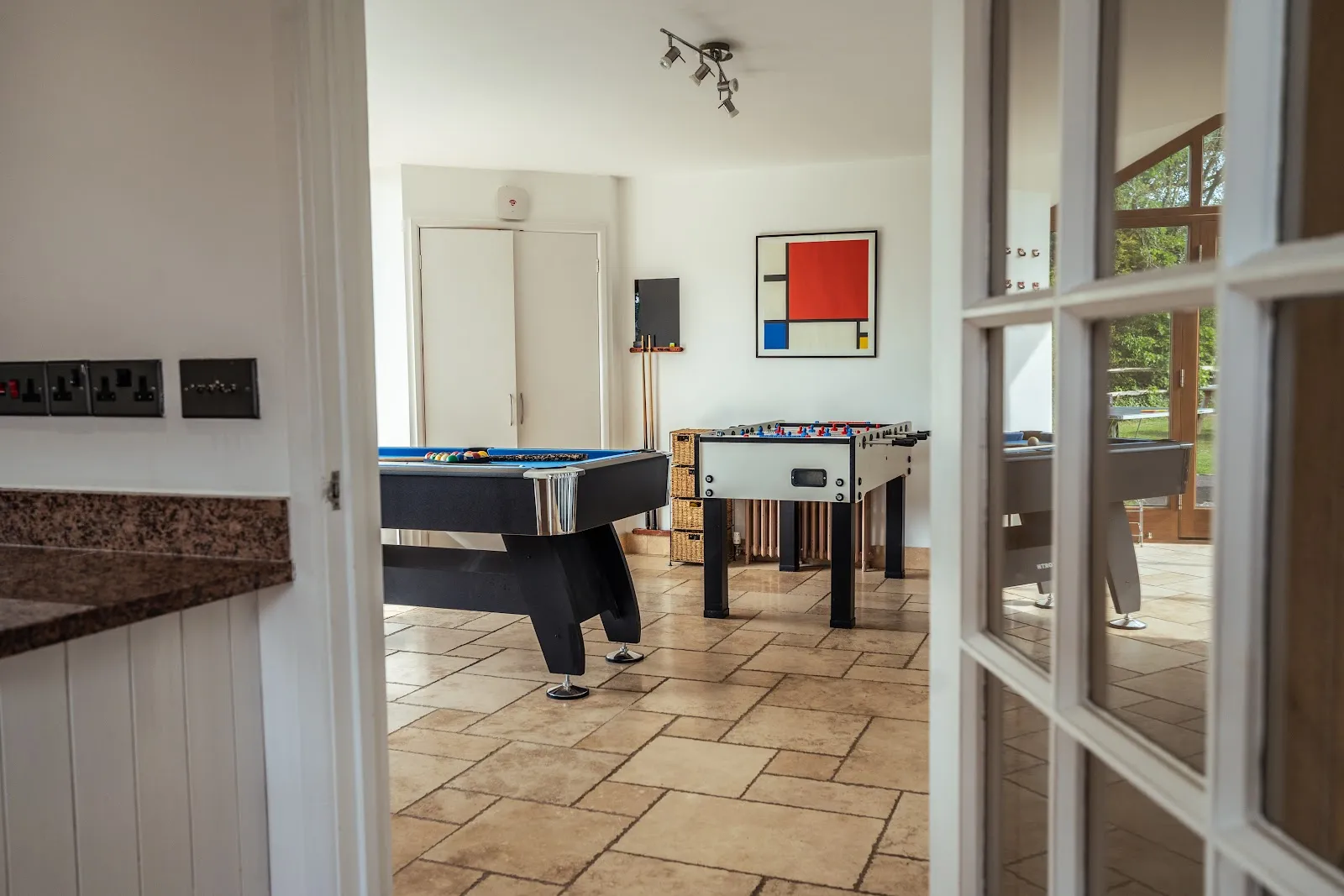 The games room at Upton Bourn Lodge.